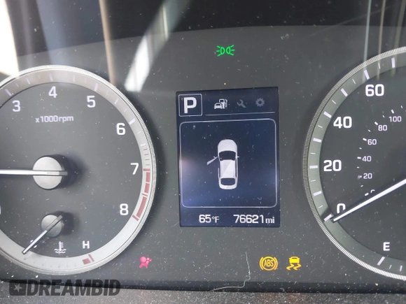 2015 Hyundai Sonata 2.4L SE with VIN 5NPE24AF8FH214899, listed as a IAAI auction lot 42056089 with 76,621 mi miles. Bid and sale history available at carsss.com. Image 15.