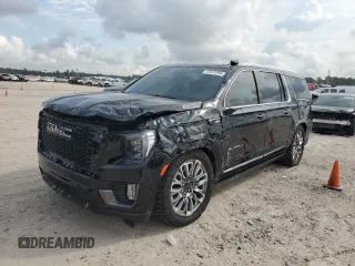 2023 GMC Yukon XL Denali Ultimate with VIN 1GKS2KKLXPR359582, listed as a Copart auction lot 72972284 with 24,366 mi miles and Salvage Title. Bid and sale history available at carsss.com. Image 1.