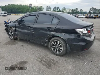 2015 Honda Civic EX with VIN 19XFB2F8XFE015585, listed as a Copart auction lot 53138455 with 127,651 mi miles and Salvage Title. Bid and sale history available at DreamBid. Image 2.