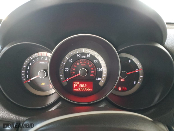 2012 Kia Forte EX with VIN KNAFU4A23C5571251, listed as a Copart auction lot 51916895 with 209,056 mi miles and Salvage Title. Bid and sale history available at carsss.com. Image 9.