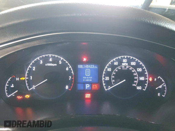 2013 Hyundai Genesis 3.8L with VIN KMHGC4DD7DU246001, listed as a Copart auction lot 66801984 with 148,423 mi miles and Salvage Title. Bid and sale history available at carsss.com. Image 9.
