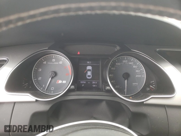 2011 Audi S5 Prestige with VIN WAUVVAFR6BA043481, listed as a Copart auction lot 59220944 with 95,554 mi miles and Salvage Title. Bid and sale history available at carsss.com. Image 9.
