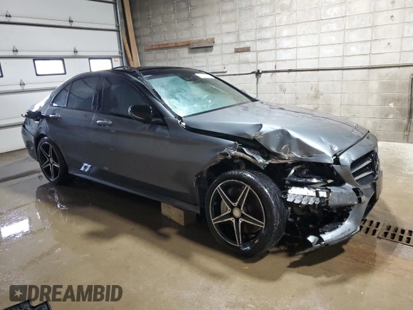 2017 Mercedes-Benz C 300 z VIN 55SWF4KB4HU190248, wystawiony jako Copart lot #59984725 z przebiegiem 46 159 mil mil oraz Szkoda całkowita • Salvage title. Historia ofert i sprzedaży dostępna na DreamBid. Obrazek 4.