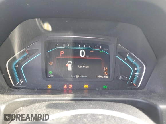 2020 Honda Odyssey EX-L with VIN 5FNRL6H7XLB044239, listed as a Copart auction lot 51140925 with 106,702 mi miles and Salvage Title. Bid and sale history available at carsss.com. Image 9.