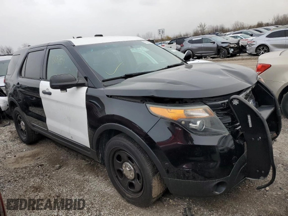 2015 Ford Utility Police Interceptor with VIN 1FM5K8AR5FGA41635, listed as a Copart auction lot 77618234 with 0 mi miles and Salvage Title. Bid and sale history available at carsss.com. Image 4.