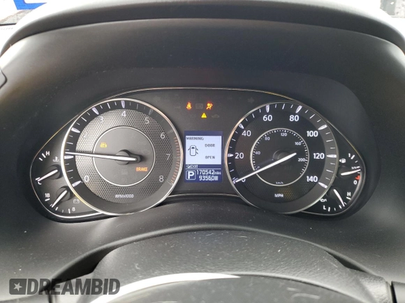 2017 Nissan Armada SL with VIN JN8AY2NDXH9008199, listed as a Copart auction lot 50427455 with 170,542 mi miles and Salvage Title. Bid and sale history available at carsss.com. Image 9.