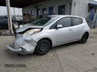 2015 Nissan LEAF S with VIN 1N4AZ0CP5FC304635, listed as a Copart auction lot 62580045 with 126,240 mi miles and Salvage title. Bid and sale history available at DreamBid. Image 1.