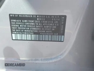 2014 Volkswagen Jetta S с VIN 3VW2K7AJ7EM307590, выставлен на аукционе IAAI как лот 42798925 с пробегом 151 412 миль миль и . История ставок и продаж доступна на DreamBid. Изображение 9.
