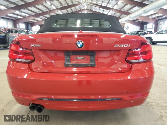 2018 BMW 2 Series 230i xDrive with VIN WBA2K1C53JVD41137, listed as a Copart auction lot 46621633 with 21,004 mi miles. Bid and sale history available at carsss.com. Image 6.