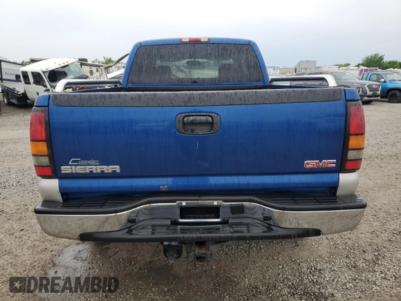 2004 GMC Sierra 1500 SLE with VIN 1GTEK19T34Z267816, listed as a Copart auction lot 54185515 with 214,695 mi miles and Salvage title. Bid and sale history available at DreamBid. Image 6.
