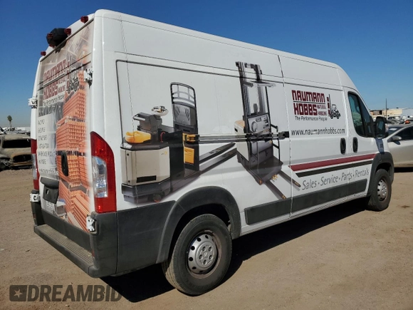 2023 Ram ProMaster Cargo with VIN 3C6LRVDG9PE578176, listed as a Copart auction lot 46613135 with 23,089 mi miles and Salvage Title. Bid and sale history available at DreamBid. Image 3.