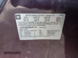 2011 GMC Terrain SLT-1 with VIN 2CTALUECXB6437119, listed as a Copart auction lot 44639485 with Not Provided miles and Non Repairable. Bid and sale history available at carsss.com. Image 15.