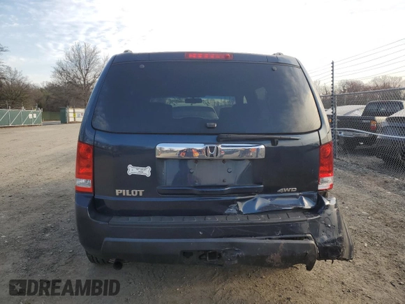 2011 Honda Pilot EX-L with VIN 5FNYF4H59BB006425, listed as a Copart auction lot 49816405 with 167,693 mi miles and Salvage Title. Bid and sale history available at carsss.com. Image 6.
