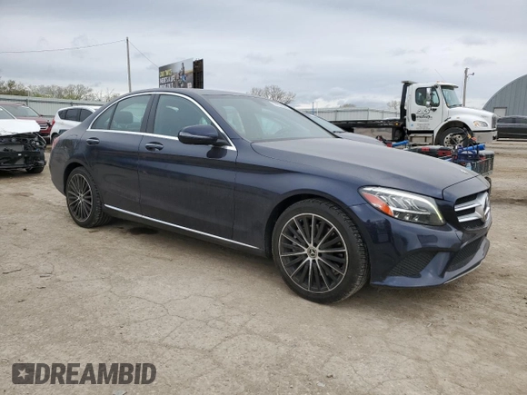 2020 Mercedes-Benz C 300 with VIN WDDWF8DB1LR539915, listed as a Copart auction lot 51808385 with 81,632 mi miles and Salvage title. Bid and sale history available at DreamBid. Image 4.