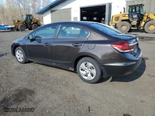 2014 Honda Civic Sedan LX with VIN 2HGFB2F51EH554736, listed as a Copart auction lot 54379215 with 166,288 mi miles and Clean Title. Bid and sale history available at carsss.com. Image 2.