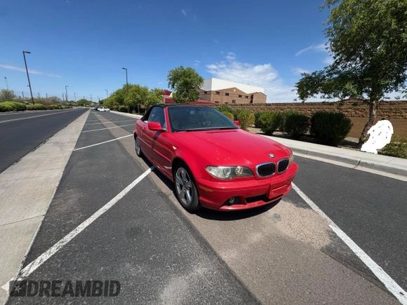 2005 BMW 3 Series 330Ci with VIN WBABW53435PL53055, listed as a Copart auction lot 65653465 with 112,923 mi miles and Clean title. Bid and sale history available at DreamBid. Image 1.