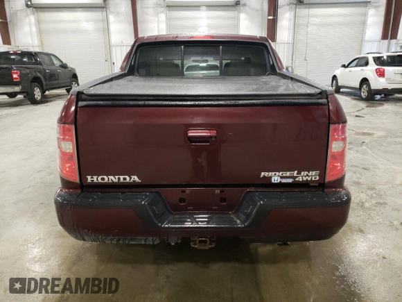 2010 Honda Ridgeline RTL with VIN 5FPYK1F57AB008743, listed as a Copart auction lot 78138974 with 184,255 mi miles and Salvage Title. Bid and sale history available at carsss.com. Image 6.
