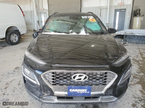 2019 Hyundai Kona Ultimate with VIN KM8K53A59KU379805, listed as a Copart auction lot 46149145 with 0 mi miles and Salvage Title. Bid and sale history available at carsss.com. Image 5.