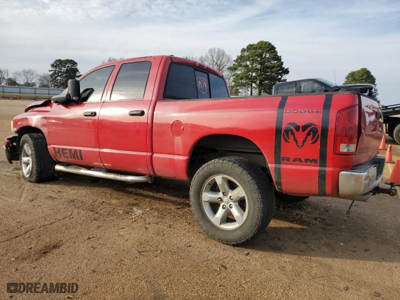 2005 Dodge Ram 1500 SLT with VIN 1D7HA18D85J549286, listed as a Copart auction lot 45382545 with 0 mi miles and Salvage Title. Bid and sale history available at carsss.com. Image 2.