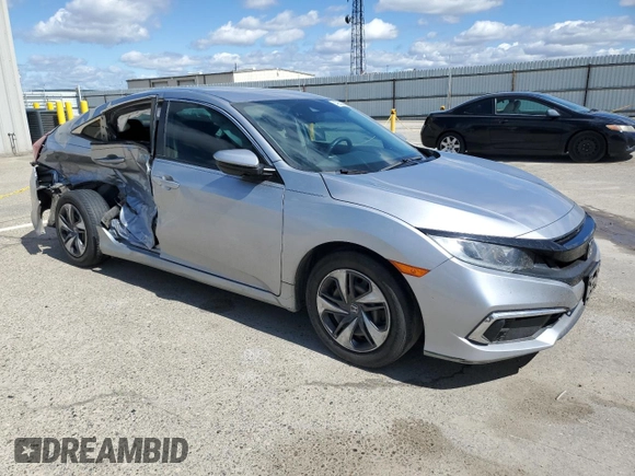 2019 Honda Civic Sedan LX with VIN 19XFC2F65KE047480, listed as a Copart auction lot 49339245 with 98,549 mi miles and Salvage Title. Bid and sale history available at carsss.com. Image 4.