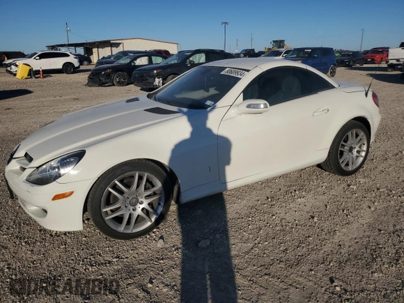 2007 Mercedes-Benz SLK-Class 3.0L with VIN WDBWK54F27F163187, listed as a Copart auction lot 80689934 with 183,188 mi miles and Salvage Title. Bid and sale history available at carsss.com. Image 1.