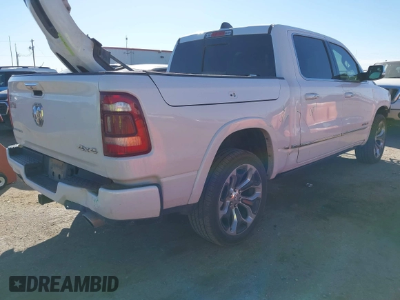 2020 Ram 1500 Limited with VIN 1C6SRFHT7LN258515, listed as a IAAI auction lot 41661635 with 125,699 mi miles and . Bid and sale history available at DreamBid. Image 4.