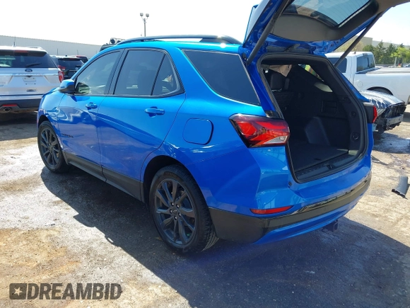 2024 Chevrolet Equinox RS with VIN 3GNAXMEG8RS221288, listed as a IAAI auction lot 41976989 with 30,223 mi miles and . Bid and sale history available at DreamBid. Image 3.