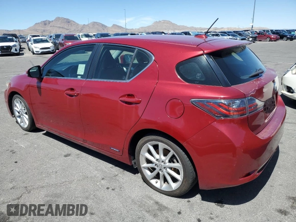 2012 Lexus CT 200h with VIN JTHKD5BH3C2084254, listed as a Copart auction lot 57202665 with 183,581 mi miles and Non repairable. Bid and sale history available at DreamBid. Image 2.