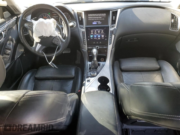 2017 Infiniti Q50 3.0t Sport with VIN JN1EV7AR8HM833565, listed as a Copart auction lot 46193885 with 90,906 mi miles and Salvage Title. Bid and sale history available at carsss.com. Image 8.