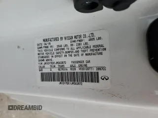 2018 Infiniti Q60 Sport with VIN JN1EV7EK1JM342872, listed as a Copart auction lot 68375312 with Not Provided miles and . Bid and sale history available at carsss.com. Image 15.