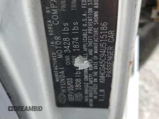 2004 Hyundai Accent GL with VIN KMHCG45C94U515186, listed as a Copart auction lot 52697284 with 49,236 mi miles and Salvage Title. Bid and sale history available at carsss.com. Image 12.
