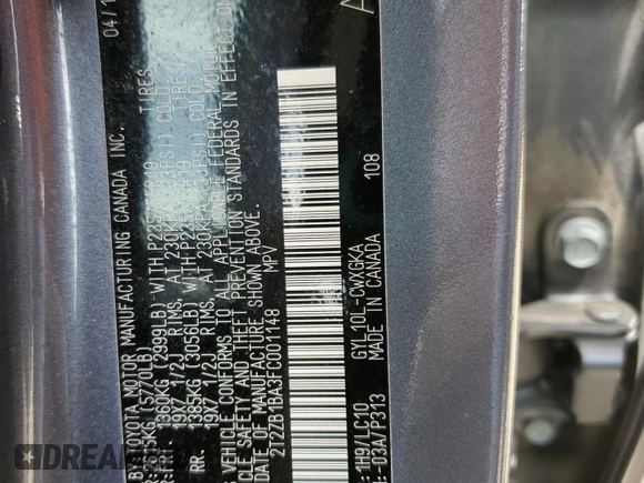 2015 Lexus RX 450h z VIN 2T2ZB1BA3FC001148, wystawiony jako Copart lot #56980375 z przebiegiem 162 749 mil mil oraz Szkoda całkowita • Salvage title. Historia ofert i sprzedaży dostępna na DreamBid. Obrazek 14.