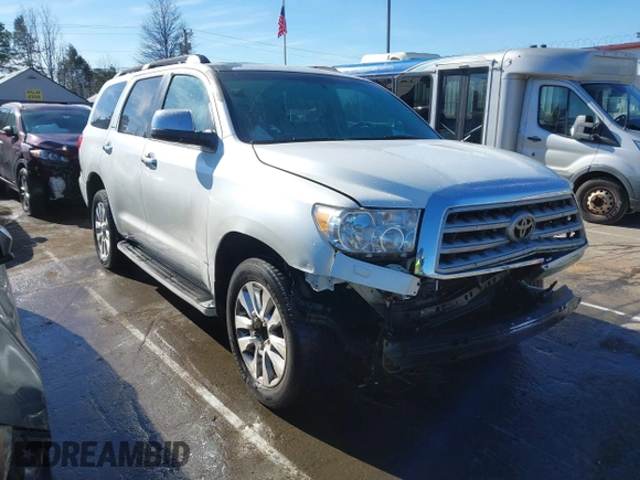 2012 Toyota Sequoia Platinum with VIN 5TDYY5G18CS037726, listed as a IAAI auction lot 41328357 with 98,353 mi miles. Bid and sale history available at carsss.com. Image 1.
