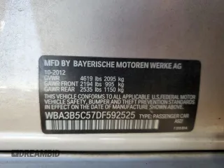 2013 BMW 3 Series 328i xDrive z VIN WBA3B5C57DF592525, wystawiony jako Copart lot #52164485 z przebiegiem 139 135 mil mil oraz Czysty tytuł • Clean title. Historia ofert i sprzedaży dostępna na DreamBid. Obrazek 12.