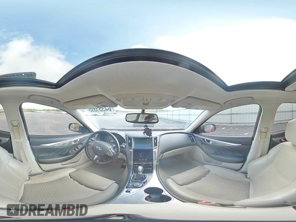 2014 Infiniti Q50 Sport with VIN JN1BV7AR6EM693711, listed as a Copart auction lot 64551895 with 124,843 mi miles and Salvage title. Bid and sale history available at DreamBid. Image 14.