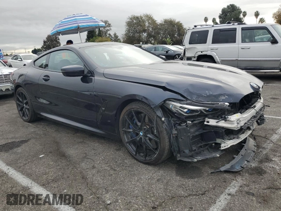 2019 BMW 8 Series M850i xDrive z VIN WBABC4C59KBU96130, wystawiony jako Copart lot #82254834 z przebiegiem Nie podano mil oraz Szkoda całkowita • Salvage title. Historia ofert i sprzedaży dostępna na DreamBid. Obrazek 4.