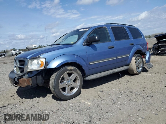 2007 Dodge Durango SLT z VIN 1D8HB482X7F562216, wystawiony jako Copart lot #51259715 z przebiegiem 195 040 mil mil oraz Czysty tytuł • Clean title. Historia ofert i sprzedaży dostępna na DreamBid. Obrazek 1.