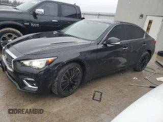 2021 Infiniti Q50 Luxe with VIN JN1EV7BR6MM750287, listed as a Copart auction lot 46685345 with 31,605 mi miles and Non Repairable. Bid and sale history available at carsss.com. Image 1.