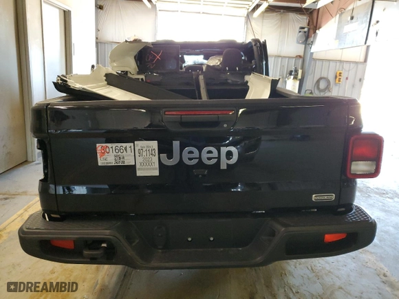 2023 Jeep Gladiator Overland with VIN 1C6HJTFG3PL514611, listed as a Copart auction lot 39195344 with 0 mi miles and Salvage Title. Bid and sale history available at carsss.com. Image 6.