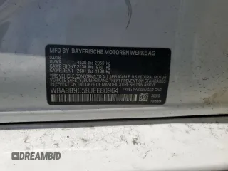 2018 BMW 3 Series 330i with VIN WBA8B9C58JEE80964, listed as a Copart auction lot 57103285 with 188,488 mi miles and Salvage title. Bid and sale history available at DreamBid. Image 12.