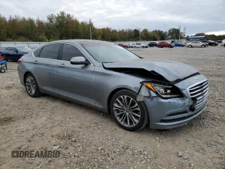 2015 Hyundai Genesis 3.8L with VIN KMHGN4JE9FU100693, listed as a Copart auction lot 81170334 with 128,109 mi miles and Salvage Title. Bid and sale history available at DreamBid. Image 4.