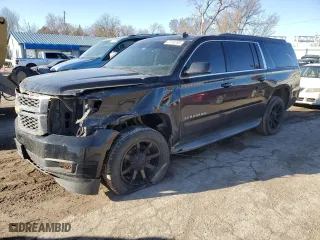 2015 Chevrolet Suburban LS with VIN 1GNSCHKC9FR113138, listed as a Copart auction lot 47116765 with 196,796 mi miles and Salvage Title. Bid and sale history available at carsss.com. Image 1.