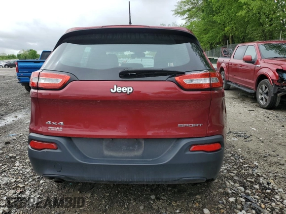 2015 Jeep Cherokee Sport z VIN 1C4PJMAB7FW660058, wystawiony jako Copart lot #56705715 z przebiegiem 87 700 mil mil oraz Szkoda całkowita • Salvage title. Historia ofert i sprzedaży dostępna na DreamBid. Obrazek 6.
