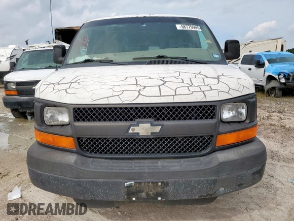 2010 Chevrolet Express Cargo with VIN 1GCUGADX1A1172060, listed as a Copart auction lot 58779905 with 456,288 mi miles and Salvage title. Bid and sale history available at DreamBid. Image 5.