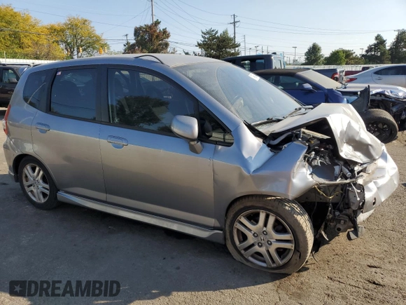 2007 Honda Fit Sport with VIN JHMGD38647S006667, listed as a Copart auction lot 71490344 with 140,402 mi miles and Salvage Title. Bid and sale history available at carsss.com. Image 4.