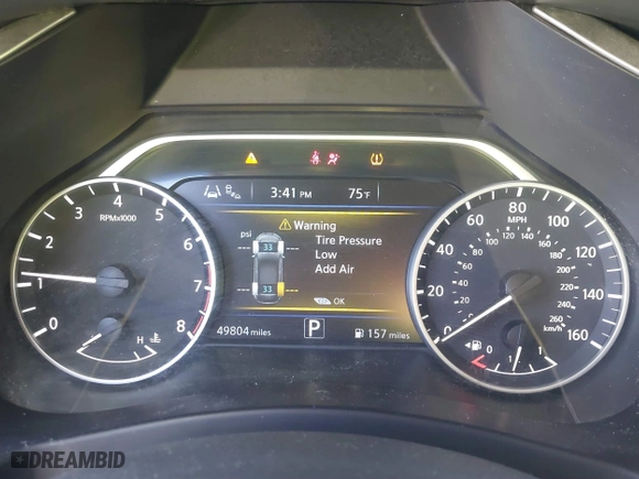 2021 Nissan Murano S with VIN 5N1AZ2AS0MC135856, listed as a IAAI auction lot 41006416 with 49,804 mi miles. Bid and sale history available at carsss.com. Image 7.