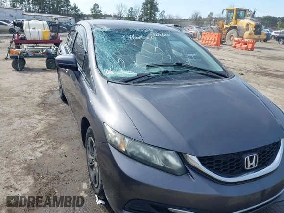 2015 Honda Civic Sedan LX with VIN 19XFB2E55FE061929, listed as a IAAI auction lot 41711847 with 140,906 mi miles. Bid and sale history available at carsss.com. Image 6.