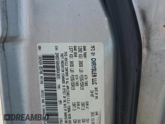 2008 Chrysler Pacifica Touring with VIN 2A8GF68X68R643691, listed as a Copart auction lot 73286434 with 123,864 mi miles and Salvage title. Bid and sale history available at DreamBid. Image 13.