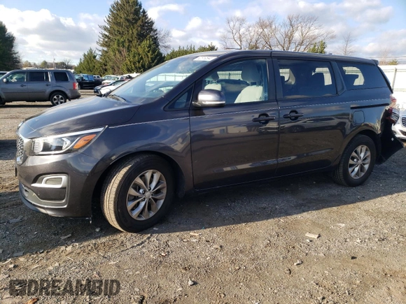 2019 Kia Sedona EX with VIN KNDMB5C13K6535725, listed as a Copart auction lot 82519594 with 57,129 mi miles and Salvage Title. Bid and sale history available at DreamBid. Image 1.