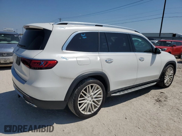 2021 Mercedes-Benz GLS 450 with VIN 4JGFF5KE0MA486271, listed as a Copart auction lot 54406024 with 31,815 mi miles and Clean Title. Bid and sale history available at DreamBid. Image 3.